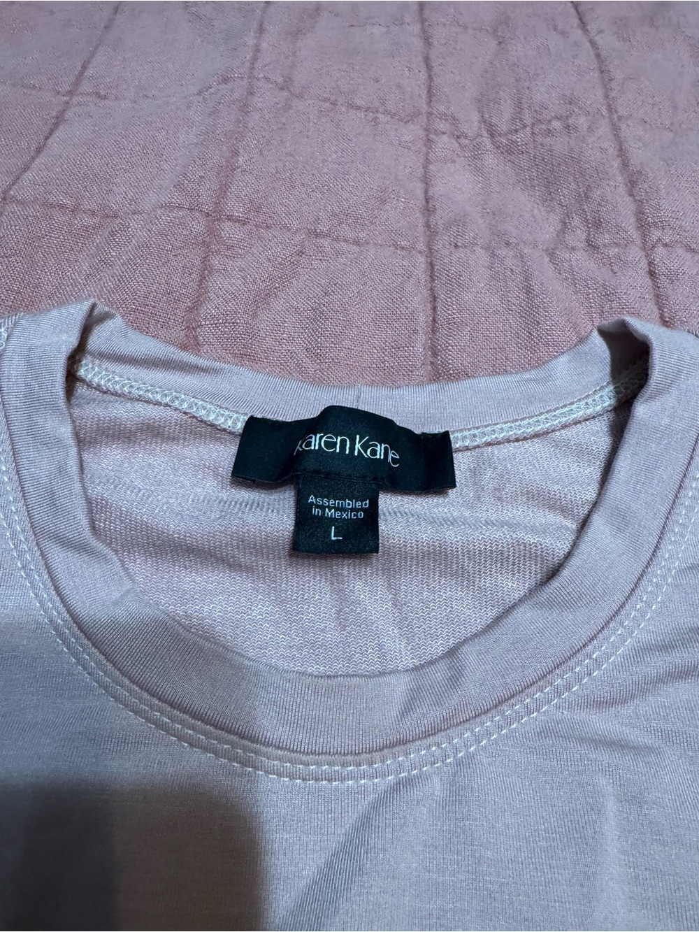 Karen Kane Dusty Mauve Crew Neck Tee